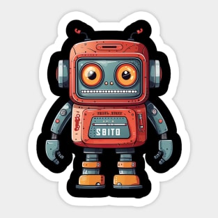 Tin Toy Robot Sticker